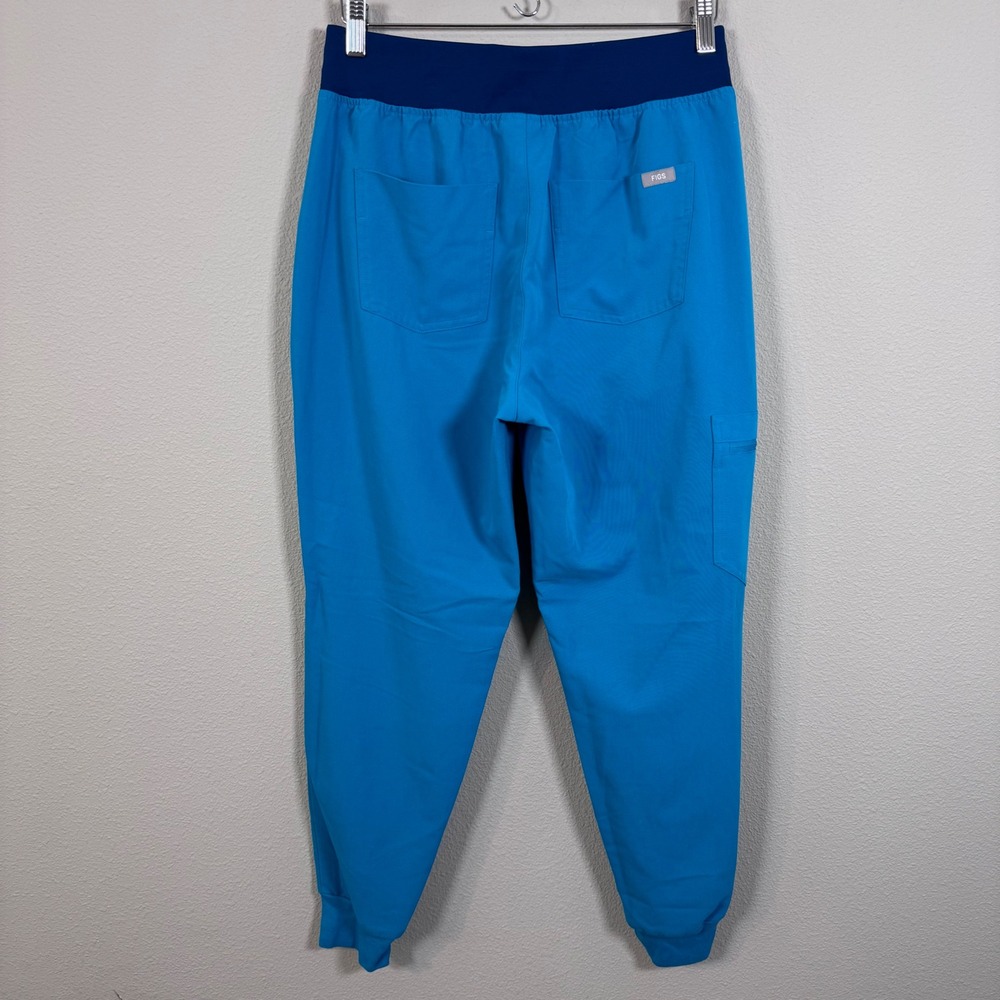 FIGS Zamora Jogger Scrub Pants Teal Yoga Waistband Women's Medium Petite - Picture 3 of 6